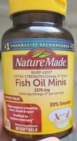 Mängden socker i Fish Oil Minis 1576mg