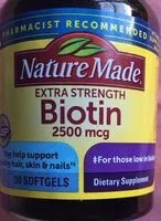 Mängden socker i Nature Made Biotin