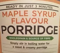 Mängden socker i Maple Syrup Flavour Porridge