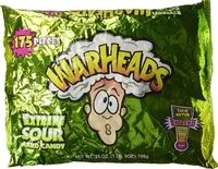 Mängden socker i Warheads extreme sour hard candy pieces assorted flavors