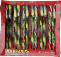 Mängden socker i 12 Count warheads candy cane