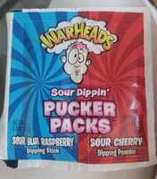 Mängden socker i Warheads sour dippin pucker candy packs piece box