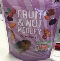 Mängden socker i Fruit and nut medley