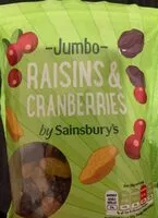 Mängden socker i Jumbo- Raisins and cranberries