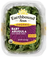 Mängden socker i Baby arugula mildly peppery greens