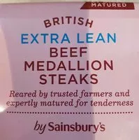 Mängden socker i British extra lean beef medallion steaks