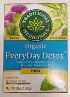 Mängden socker i Organic Everyday Detox Tea - Lemon