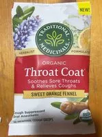 Mängden socker i Organic throat coat drops