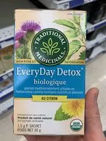 Mängden socker i Traditional medicinals organic lemon everyday detox tea