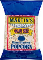 Mängden socker i Martin's value size butter flavored popcorn