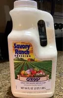 Mängden socker i Gregg’s Savory Ranch Dressing