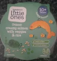 Mängden socker i Organic Creamy Salmon with Veggies and rice