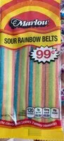 Mängden socker i SOUR RAINBOW BELTS