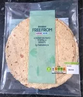 Mängden socker i Free from sweet potato tortilla wraps