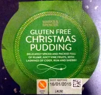 Mängden socker i Gluten Free Christmas Pudding