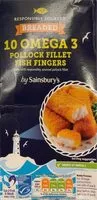 Mängden socker i 10 Omega 3 Pollock Fillet Fish Fingers