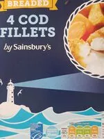 Mängden socker i Breaded Cod Fillets by Sainsbury's