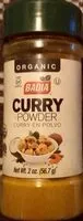Mängden socker i Badia - Organic Curry Powder - 2 Oz.