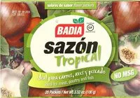 Mängden socker i Sazon tropical