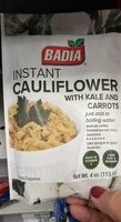 Mängden socker i Instant cauliflower with kale and carrots