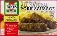 Mängden socker i All natural fully cooked pork sausage links mild