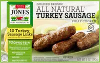 Mängden socker i Golden Brown Turkey Sausage Links