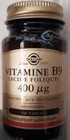 Mängden socker i Vitamine B9 (acide Folique) 400µG - 100 Tablettes - Solgar