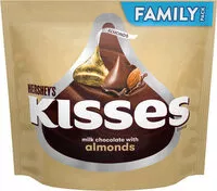 Mängden socker i Kisses milk chocolate with almonds