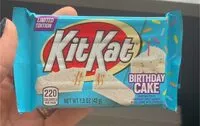 Mängden socker i kit kat birthday cake
