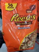 Mängden socker i Reese's Peanut Butter Cups Miniatures, Milk Chocolate