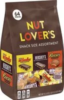 Mängden socker i Hersheys nut lovers chocolate candy snack size assortment