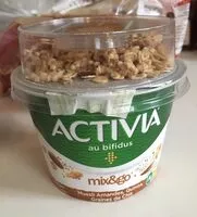 Mängden socker i Activia Mix&Go Muesli Amandes Quinoa Graines de Chia