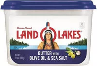 Mängden socker i Land o lakes butter with olive oil & sea salt