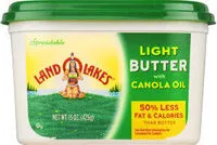 Mängden socker i Spread light butter with canola oil