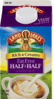 Mängden socker i Land o lakes half and half fat-free