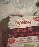 Mängden socker i Galettes de riz chocolat noir framboises