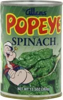Mängden socker i Allens popeye spinach