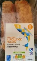 Mängden socker i 4 breaded Pollock fillets