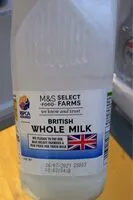 Mängden socker i British whole milk