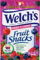 Mängden socker i Berries n cherries fruit snacks