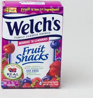 Mängden socker i Berries 'n cherries fruit snacks