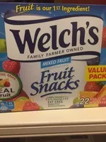 Mängden socker i Welch's, fruit snacks, mixed fruit