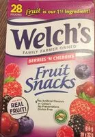 Mängden socker i Berries ‘N cherries fruit snack