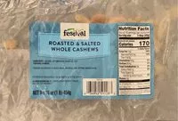 Mängden socker i Roasted & Salted Whole Cashews