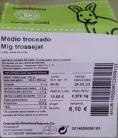Mängden socker i Conejo medio troceado