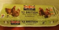 Mängden socker i 12 British free range eggs