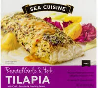 Mängden socker i Tilapia roasted garlic and herb