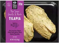 Mängden socker i Pan sear garlic & herb tilapia