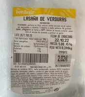 Mängden socker i Lasaña de verduras