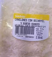 Mängden socker i Canelones con bechamel y queso